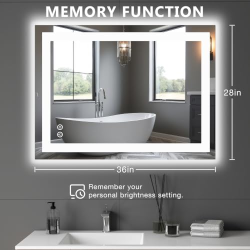 28.1"x36.1" LED Bathroom Mirror