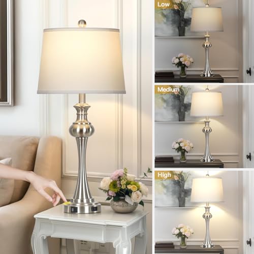 28.75" Silver Table Lamps for Living Room