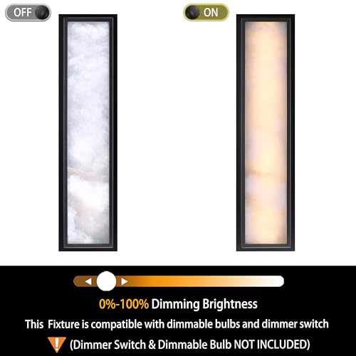2 Pack 24 Inch Natural Alabaster Bathroom 20W (2 Count)