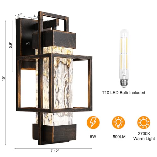 Modern Outdoor Light Fixtures Dusk to Dawn Outdoor Lighting 2 Pack (2 Count)