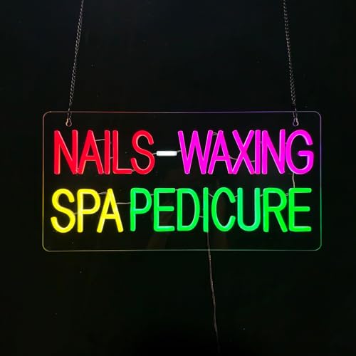 Nails Waxing Spa Pedicure Neon Sign