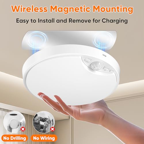Rechargeable Motion Sensor Ceiling Light (2 Count)