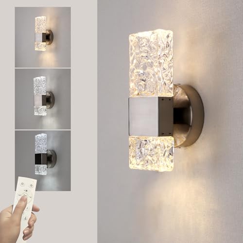 Brushed Nickel Crystal Wall Sconce