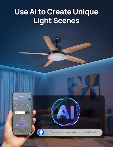 Smart RGBIC Ceiling Fans with Lights