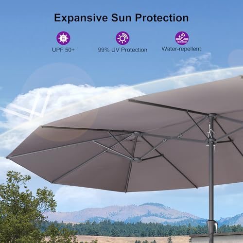 Outdoor Umbrella 15ft with Base UV Resistant