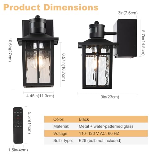 Porch Light with GFCI Outlet with Remote (2 Count)
