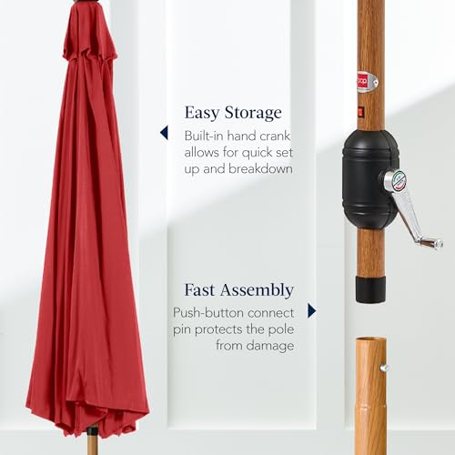 10ft Solar Market Patio Umbrella w