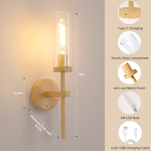 Battery Operated Wall Sconces Set of 2 (2 Count)