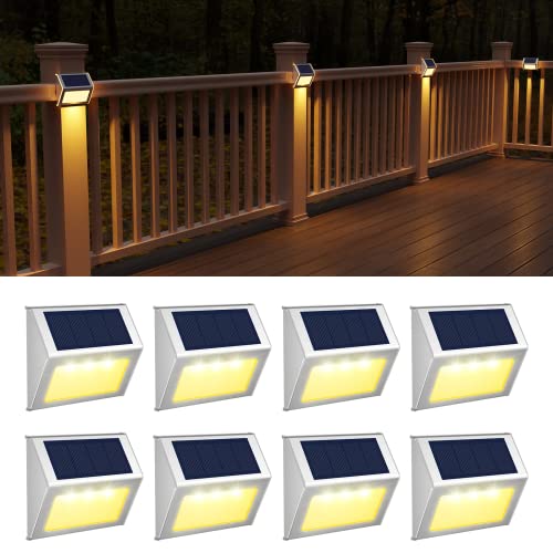 Solar Deck Lights Perfect for Fence (8 Count)