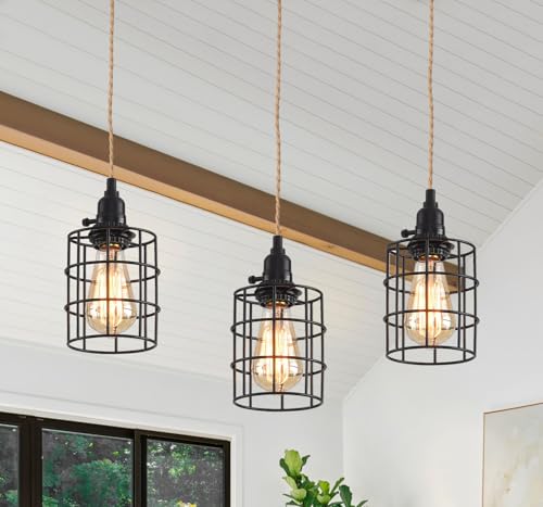 3 Light Hanging Light with Plug in Cord