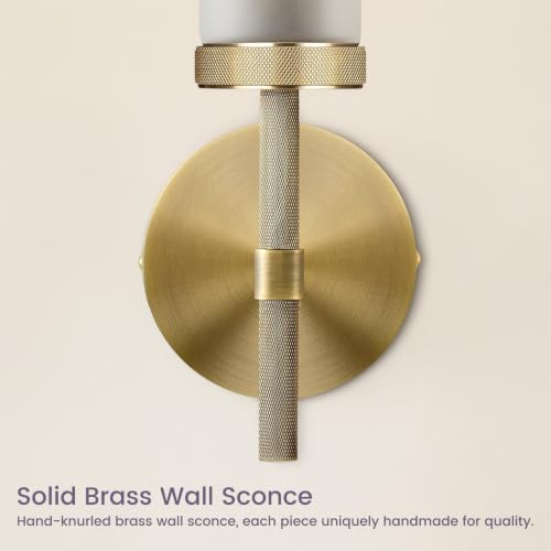 Modern Hardwired Frosted Glass Bathroom Wall Sconces