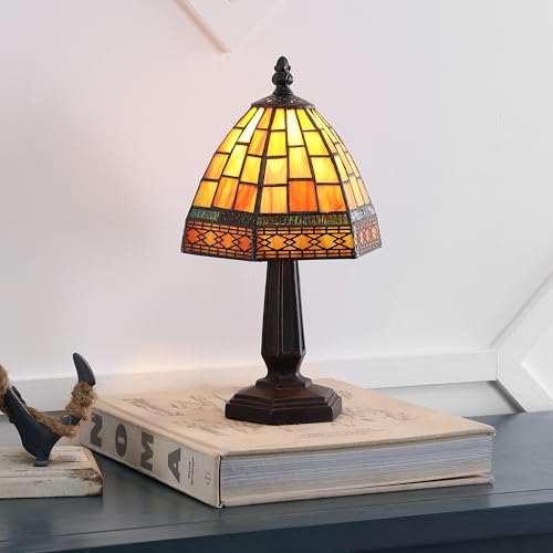 Carter Tiffany Style Stained Glass Table Lamp 12"