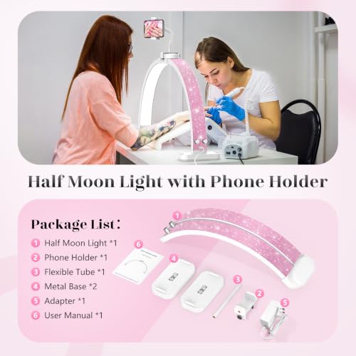 Half Moon Light for Nail Desk