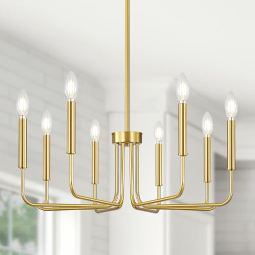 8 Light Gold Chandelier
