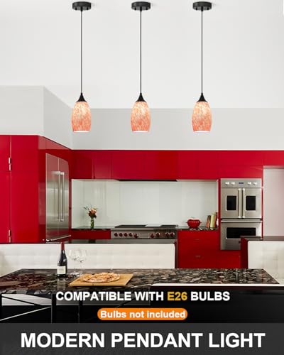Vintage Art Burgundy Pendant Lighting