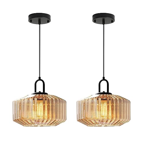 Amber Glass Pendant Light Fixtures 2