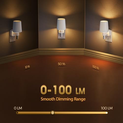 Night Light Dimmable Night Lights Plug into Wall Soft White 3000K