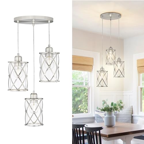 Brushed Nickel Dining Room Chandelier Light Fixture