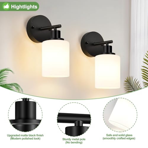 Set of 2 Wall Sconces for Bathroom (2 Count)