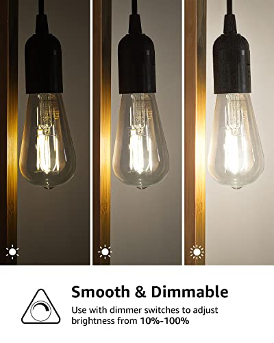 Dimmable E26 Edison LED Bulbs (6 Count)