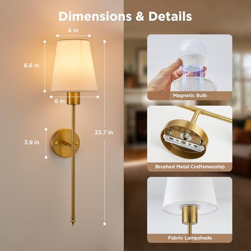 Battery Operated Wall Sconces Set of Two (2 Count)