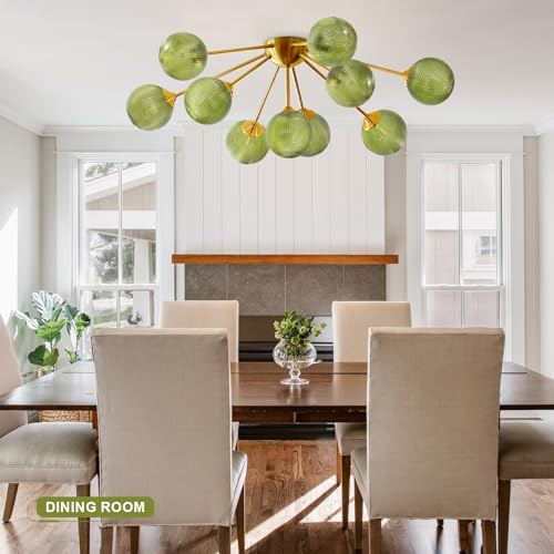 10 Light Gold Sputnik Chandelier