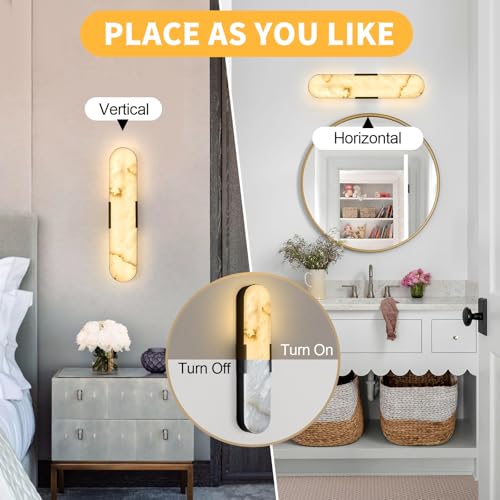 Black Alabaster Wall Sconce