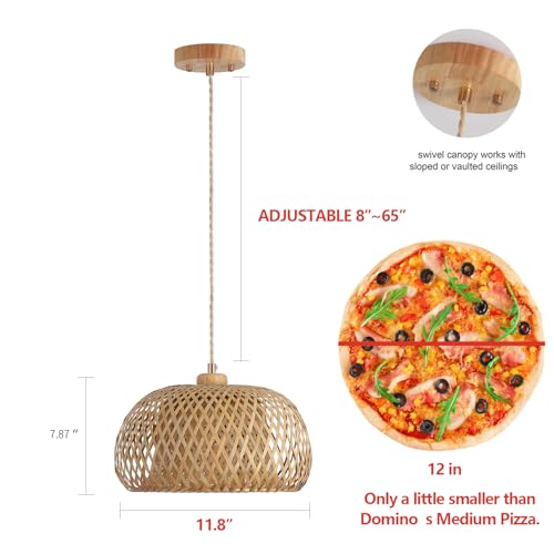 Bamboo Pendant Light Fixture One