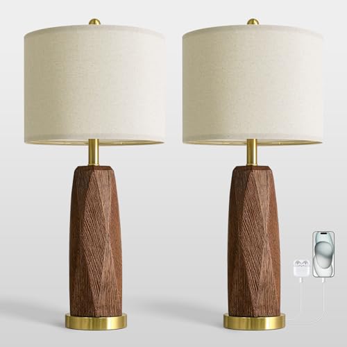 27.5" Table Lamps Set of 2 with USB (2 Count)