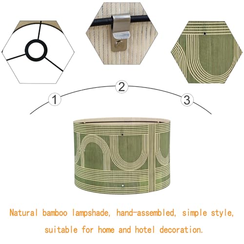 Pendant Lamp Shade Modern Minimalist Art Deco 13.8x9 Inch