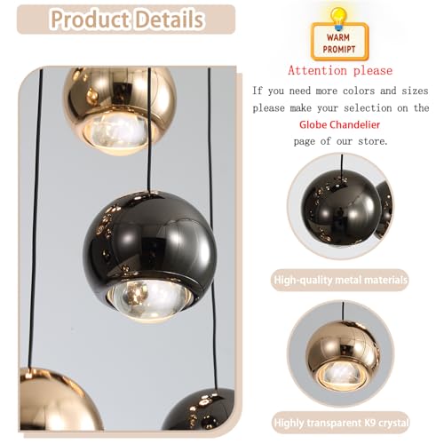 LED Staircase Chandelier Crystal Ceiling Lights Large Chandeliers for High Ceilings