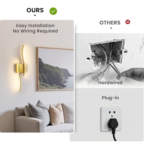 Gold Battery Operated Wall Sconces (2 Count)