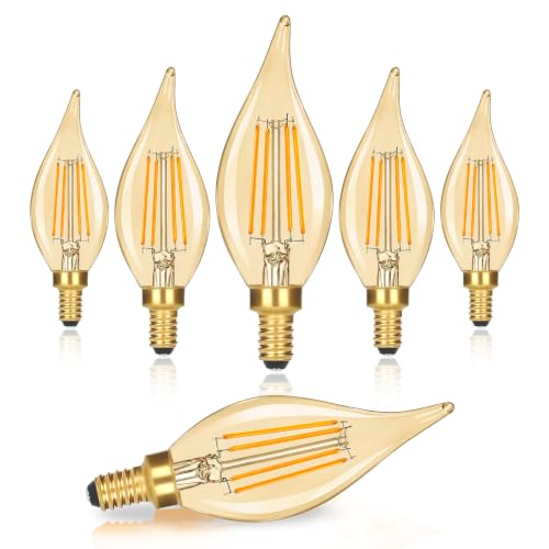 Dimmable E12 Candelabra LED Light Bulbs 40W Equivalent (6 Count)