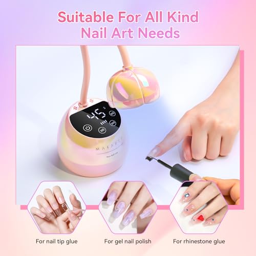Cordless Gooseneck UV Nail Lamp for Gel