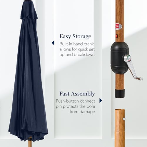 10ft Solar Market Patio Umbrella w