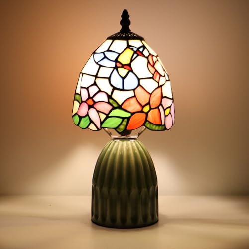 Tiffany Stained Glass Mushroom Table Lamp 12.5 Inch