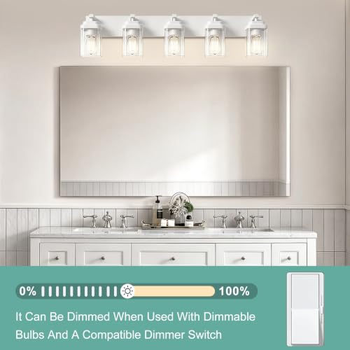 White Bathroom Light Fixtures