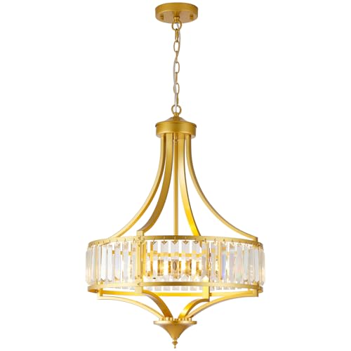 Modern Gold Crystal Chandelier