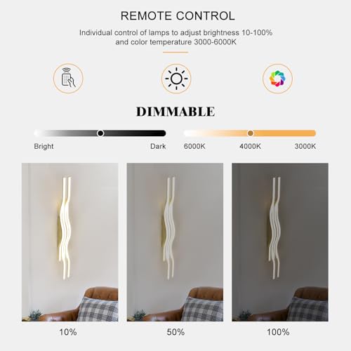Gold Modern Light Fixture Flush Mount Led Ceiling Lights Dimmable Close to Ceiling Light Fixture with Remote Modern Dining Room Light Fixture for Hallway