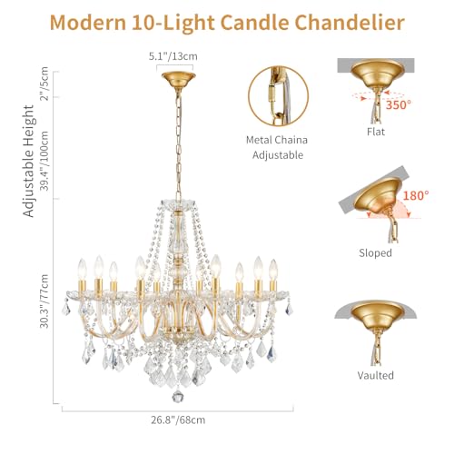 Large Crystal Chandelier