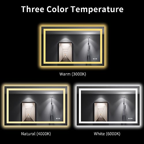 48"X30" LED Bathroom Mirror with Lights