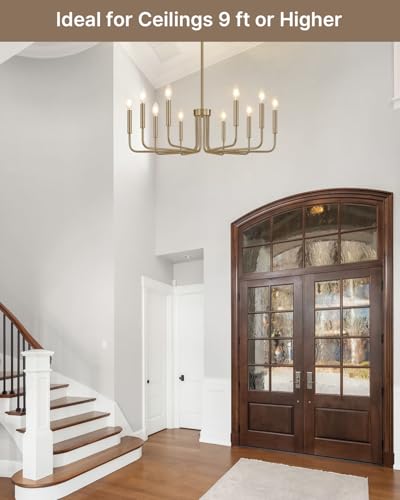 10 Light Champagne Bronze Chandelier