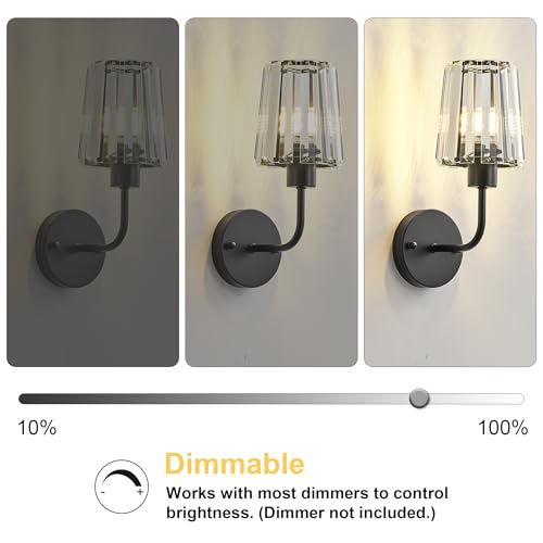 Hardwired Crystal Wall Sconces Set of 2 (2 Count)