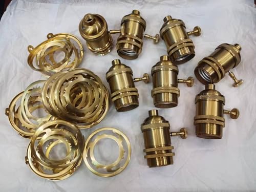 3 Pack Gold E26 E27 Edison Vintage Lamp Socket (3 Count)