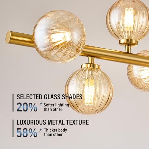Mid Century Modern Glass Globe Sputnik Chandelier