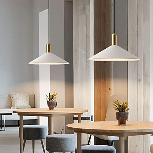 Lighting Vintage Modern 13.8” Large White Dome Pendant Light Fixtures