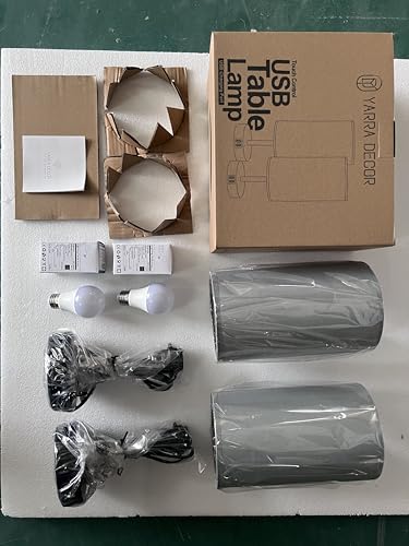 Bedside Lamps with USB Port (2 Count)