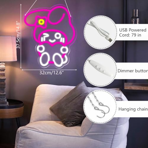 Anime Theme Cartoon LED Neon Sign for Wall Decor (Melody)