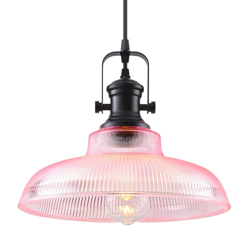 Pink Glass Pendant Lights Kitchen Island