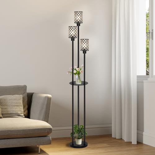 Gold Floor Lamps for Living Room (Black)